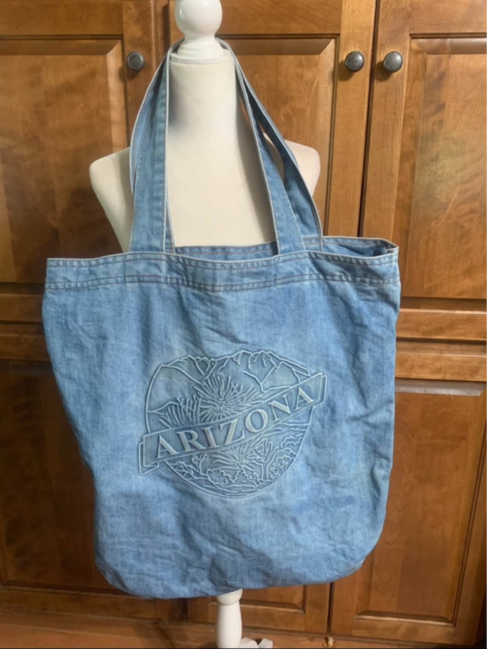 Vintage arizona denim XL tote bag